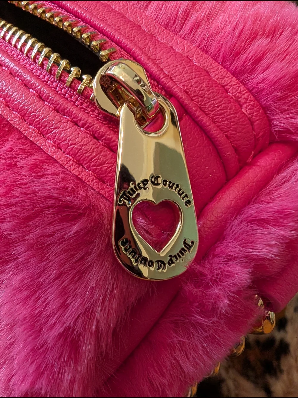 Juicy Couture Hot Pink Faux Fur Satchel - Picture 4 of 7